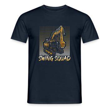 Crane operator design for excavator operators and construction workers - Men's T-Shirt - navy - Front - AI Model Male 178 light (178cm)