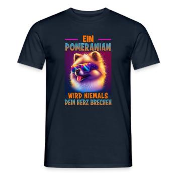 Hunde Spruch Pomeranian Design für Hundeliebhaber - Männer T-Shirt - Navy - Vorne - AI Model Male 178 light (178cm)