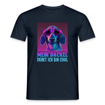 Dackel Spruch Dachshund Design für Hundeliebhaber - Männer T-Shirt - Navy - Vorne - AI Model Male 178 light (178cm)