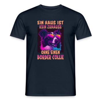 Hunde Spruch Border Collie Design - Männer T-Shirt - Navy - Vorne - AI Model Male 178 light (178cm)