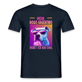 Hunde Spruch Dogo Argentino Design für - Männer T-Shirt - Navy - Vorne - AI Model Male 178 light (178cm)