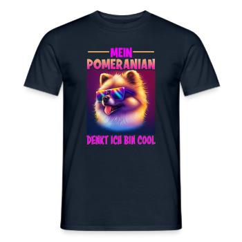 Hunde Spruch Pomeranian Design für Hundeliebhaber - Männer T-Shirt - Navy - Vorne - AI Model Male 178 light (178cm)