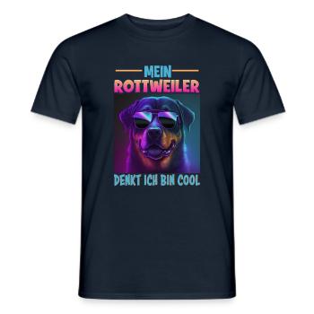 Hunde Spruch Rottweiler Design für Hundeliebhaber - Männer T-Shirt - Navy - Vorne - AI Model Male 178 light (178cm)