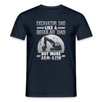 Crane operator design for excavator operators and construction workers - Men's T-Shirt - navy - Front - AI Model Male 178 light (178cm)