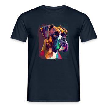 Dog Saying Boxer Design for Dog Lovers - Men's T-Shirt - navy - Front - AI Model Male 178 light (178cm)