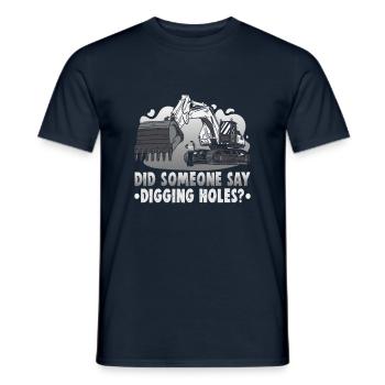 Crane operator design for excavator operators and construction workers - Men's T-Shirt - navy - Front - AI Model Male 178 light (178cm)
