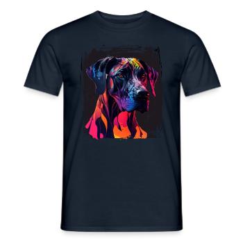 Chien disant Dogue allemand pour les amoureux des chiens - T-shirt homme - marine - Devant - AI Model Male 178 light (178cm)