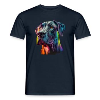 Chien disant Dogue allemand pour les amoureux des chiens - T-shirt homme - marine - Devant - AI Model Male 178 light (178cm)
