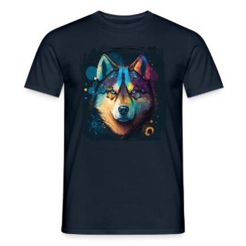 Dog Saying Huskie Design pour les amoureux des chiens - T-shirt homme - marine - Devant - AI Model Male 178 light (178cm)