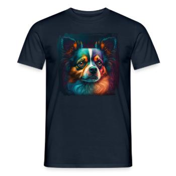 Dog Saying Papillon Design for Dog Lovers - Men's T-Shirt - navy - Front - AI Model Male 178 light (178cm)