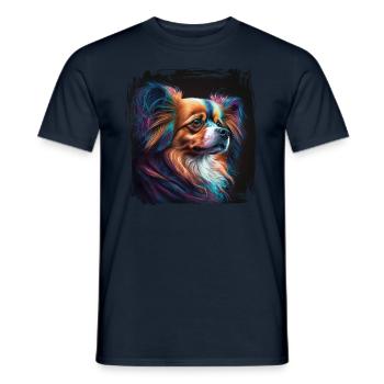 Dog Saying Papillon Design for Dog Lovers - Men's T-Shirt - navy - Front - AI Model Male 178 light (178cm)