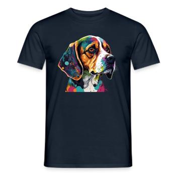 Dog Saying Beagle Design pour les amoureux des chiens - T-shirt homme - marine - Devant - AI Model Male 178 light (178cm)