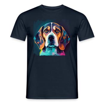 Dog Saying Beagle Design pour les amoureux des chiens - T-shirt homme - marine - Devant - AI Model Male 178 light (178cm)