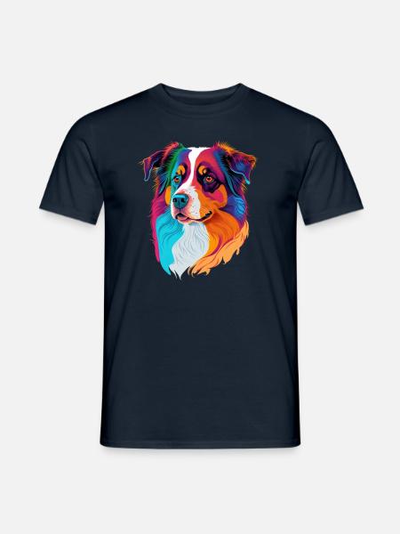 Hunde Australian Shepherd Hundeliebhaber Aussie - Männer T-Shirt - Navy
