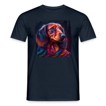 Hunde Spruch Dachshund Design für Hundeliebhaber - Männer T-Shirt - Navy - Vorne - AI Model Male 178 light (178cm)