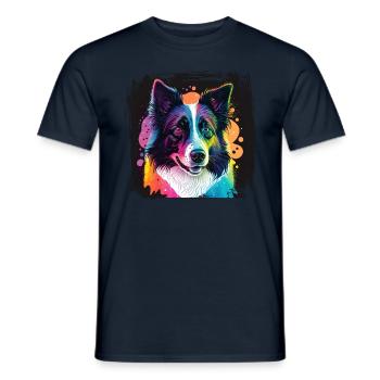 Dog Saying Border Collie Design - Men's T-Shirt - navy - Front - AI Model Male 178 light (178cm)