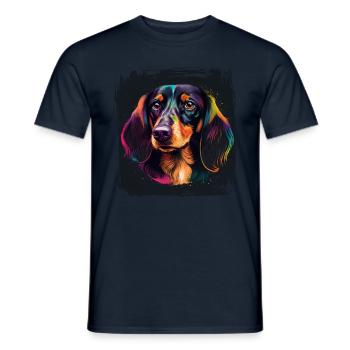 Hunde Spruch Dachshund Design für Hundeliebhaber - Männer T-Shirt - Navy - Vorne - AI Model Male 178 light (178cm)
