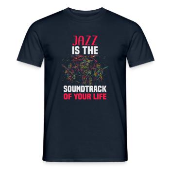 Musiciens d’orchestre de musique jazz - T-shirt homme - marine - Devant - AI Model Male 178 light (178cm)