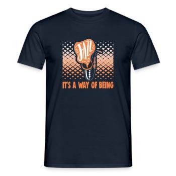 Musiciens d’orchestre de musique jazz - T-shirt homme - marine - Devant - AI Model Male 178 light (178cm)
