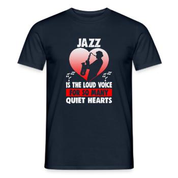 Musiciens d’orchestre de musique jazz - T-shirt homme - marine - Devant - AI Model Male 178 light (178cm)
