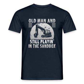 Crane operator design for excavator operators and construction workers - Men's T-Shirt - navy - Front - AI Model Male 178 light (178cm)