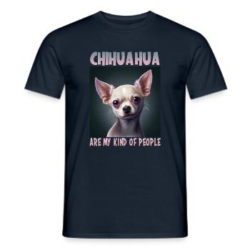 Hunde Spruch Chihuahua Design für Hundeliebhaber - Männer T-Shirt - Navy - Vorne - AI Model Male 178 light (178cm)