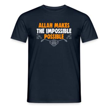 Quran Verse Islam Quotes Muslim Ramadan Texts - Men's T-Shirt - navy - Front - AI Model Male 178 light (178cm)
