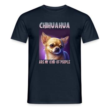 Hunde Spruch Chihuahua Design für Hundeliebhaber - Männer T-Shirt - Navy - Vorne - AI Model Male 178 light (178cm)