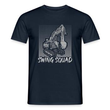 Crane operator design for excavator operators and construction workers - Men's T-Shirt - navy - Front - AI Model Male 178 light (178cm)