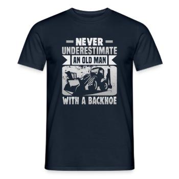 Crane operator design for excavator operators and construction workers - Men's T-Shirt - navy - Front - AI Model Male 178 light (178cm)