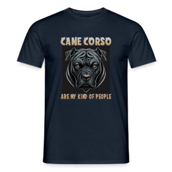 Chien disant Cane Corso design pour les amoureux des chiens - T-shirt homme - marine - Devant - AI Model Male 178 light (178cm)
