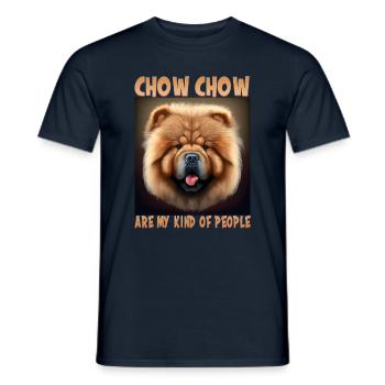 Hunde Spruch Chow Chow für Hundeliebhaber - Männer T-Shirt - Navy - Vorne - AI Model Male 178 light (178cm)