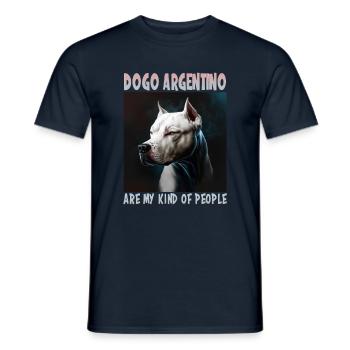 Dog Saying Dogo Argentino Design pour - T-shirt homme - marine - Devant - AI Model Male 178 light (178cm)