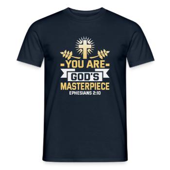 Christian Quotes Designs for Believing Christians - Men's T-Shirt - navy - Front - AI Model Male 178 light (178cm)