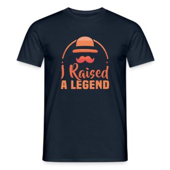 Father's Day I raised a legend daddy dad - Men's T-Shirt - navy - Front - AI Model Male 178 light (178cm)