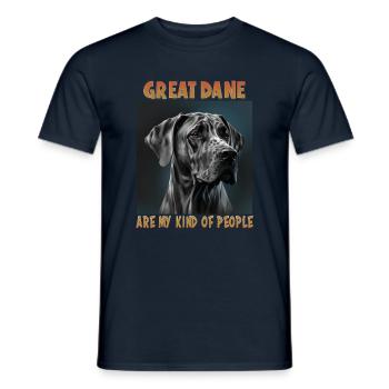 Dog saying Great Dane for dog lovers - Men's T-Shirt - navy - Front - AI Model Male 178 light (178cm)