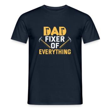 Father's Day Dad fixer of everything Papa Daddy - Men's T-Shirt - navy - Front - AI Model Male 178 light (178cm)
