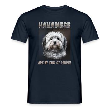 Hunde Spruch Havaneser Design für Hundeliebhaber - Männer T-Shirt - Navy - Vorne - AI Model Male 178 light (178cm)