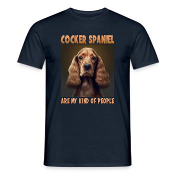 Dog saying Cocker Spaniel pour les amoureux des chiens - T-shirt homme - marine - Devant - AI Model Male 178 light (178cm)