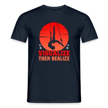 Luftakrobatik Aerialist Design für Luftgymnastic - Männer T-Shirt - Navy - Vorne - AI Model Male 178 light (178cm)