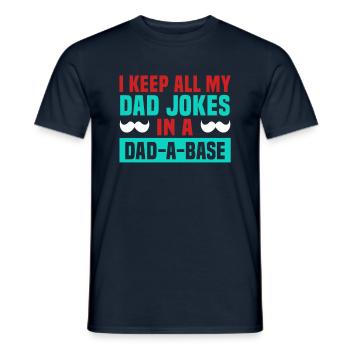Fête des pères Je garde toutes les blagues de mon père dans un papa-a-base - T-shirt homme - marine - Devant - AI Model Male 178 light (178cm)