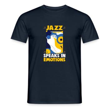 Musiciens d’orchestre de musique jazz - T-shirt homme - marine - Devant - AI Model Male 178 light (178cm)