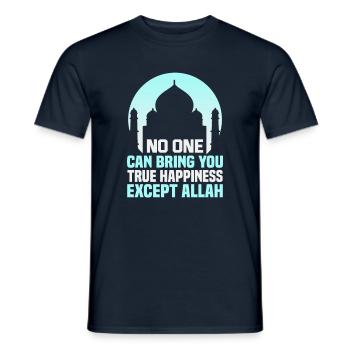 Quran Verse Islam Quotes Muslim Ramadan Texts - Men's T-Shirt - navy - Front - AI Model Male 178 light (178cm)