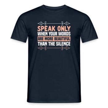 Quran Verse Islam Quotes Muslim Ramadan Texts - Men's T-Shirt - navy - Front - AI Model Male 178 light (178cm)