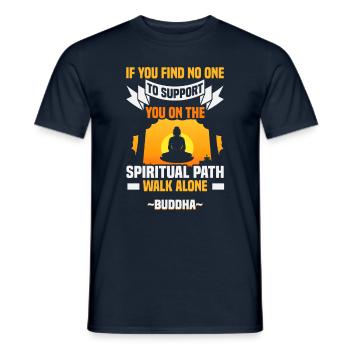 Méditation bouddhiste Bouddhisme Zen Bouddha Bouddhisme et Yoga - T-shirt homme - marine - Devant - AI Model Male 178 light (178cm)