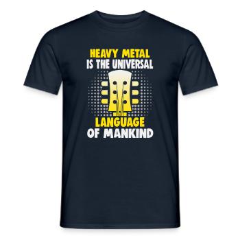 Heavy Metal Musiker in einer Band Hard Rock Musik - Männer T-Shirt - Navy - Vorne - AI Model Male 178 light (178cm)