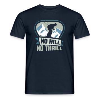 Skiers No hill no thrill Ski - Men's T-Shirt - navy - Front - AI Model Male 178 light (178cm)