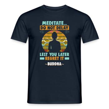 Buddhist Meditation Zen Buddha Buddhismus und Yoga - Männer T-Shirt - Navy - Vorne - AI Model Male 178 light (178cm)