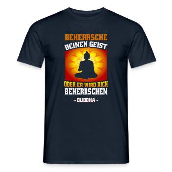 Buddhist Meditation Zen Buddha Buddhismus und Yoga - Männer T-Shirt - Navy - Vorne - AI Model Male 178 light (178cm)