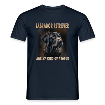 Dog Saying Labrador Retriever Design pour - T-shirt homme - marine - Devant - AI Model Male 178 light (178cm)